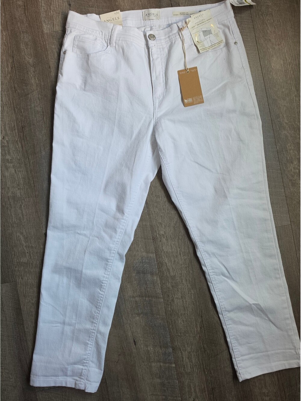 Angels Forever Young White Stretch Skinny Jeans Size 14/32